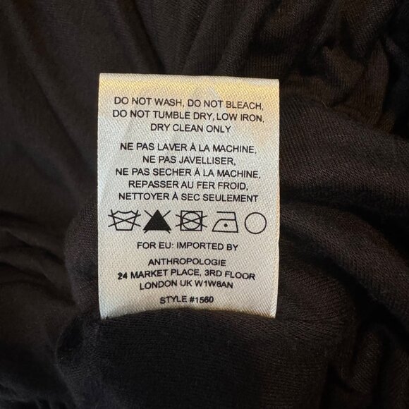 Hutch Anthropologie Knitwork Dress Burgundy Black Striped Long Sleeve Size L - Picture 7 of 15